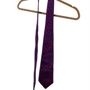 Ken Scott Italy pink purple 100% Silk mixed spot mens tie